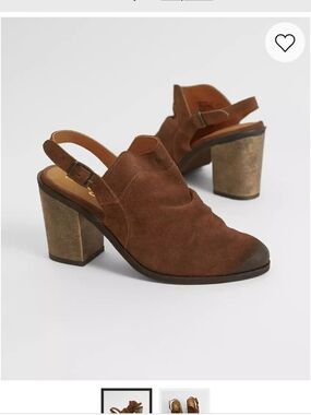Naughty Monkey Arizona Brown Suede Mules/Heels